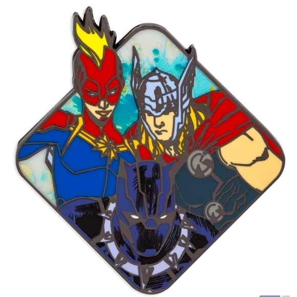 Disney MARVEL Artist Series LR Pin~Thor, Captain Marvel, Black Panther NEW - Picture 2 of 5